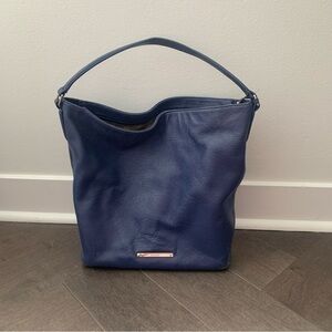 Brahmin Bucket Bag Vintage in Blue Leather
